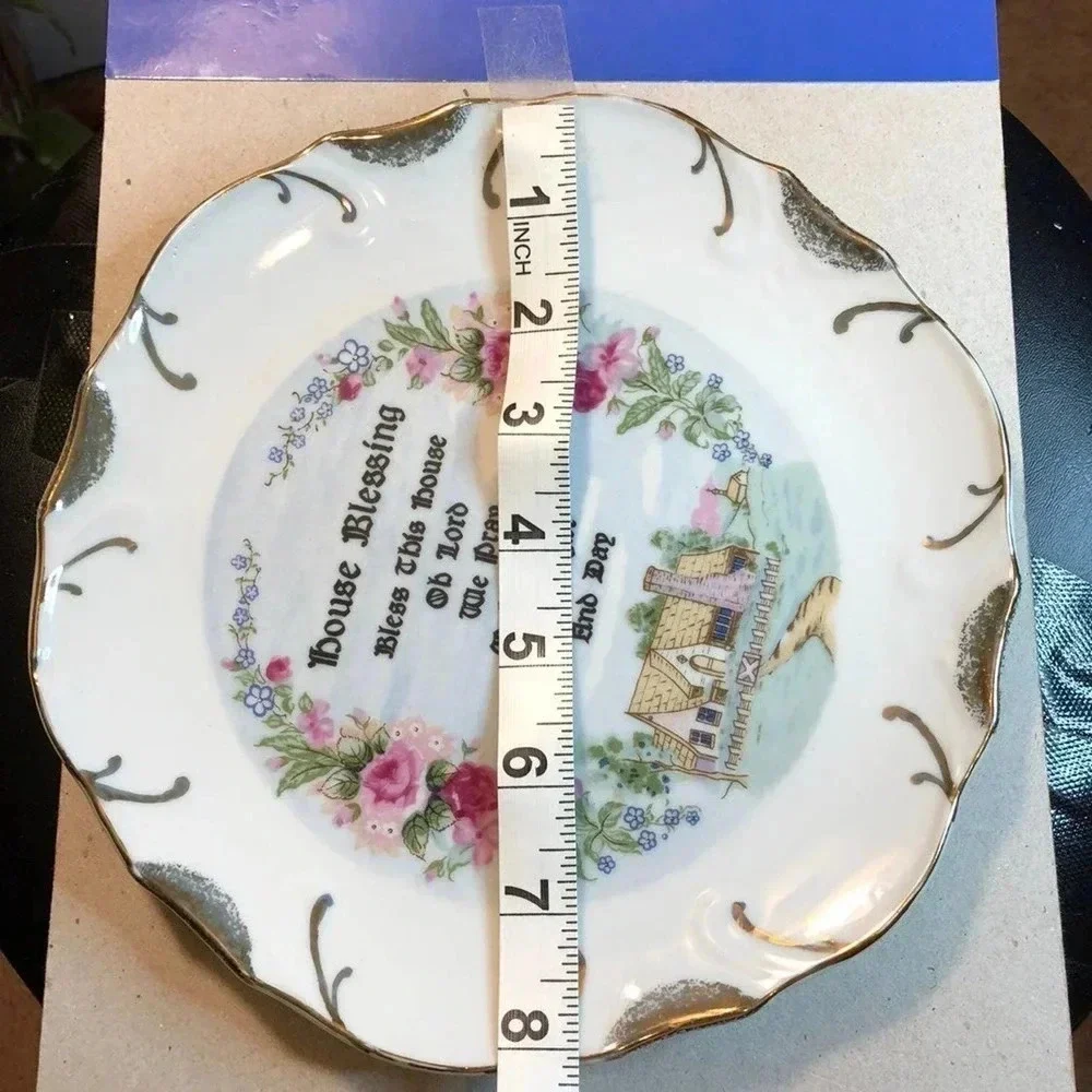 Decorative Floral Print  Plate House Blessing